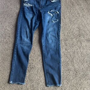 American Eagle Outfitters Blue Distressed Boyfriend Jeans
